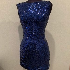 Forever 21 blue sequin mini dress